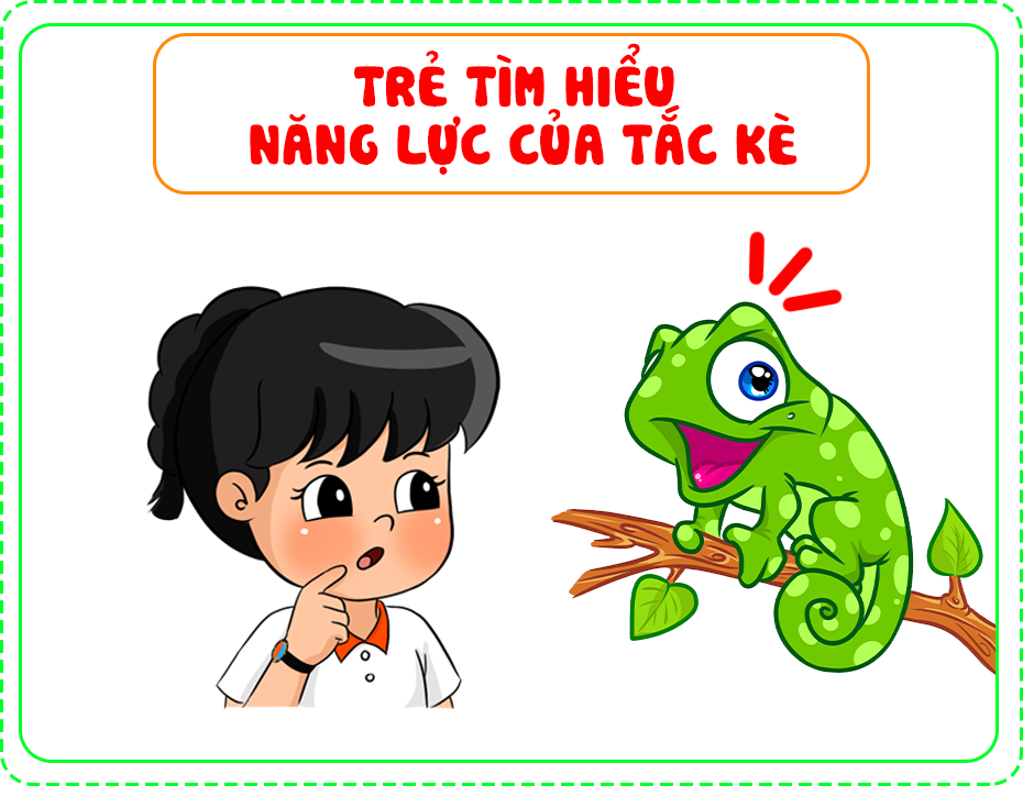 Trẻ tìm hiểu năng lực của tắc kè