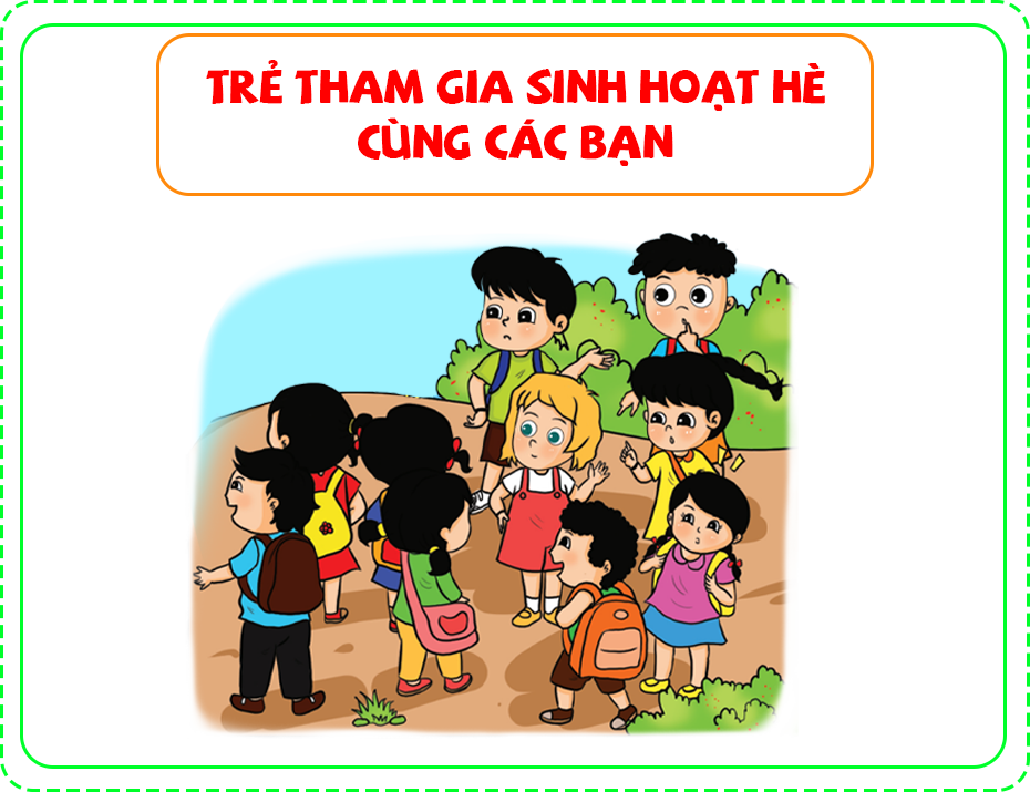 Trẻ tham gia sinh hoạt hè cùng các bạn